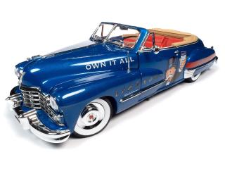 Cadillac Convertible 1947 Monopoly with Resin Figure, Blue & Red Auto World 1:18